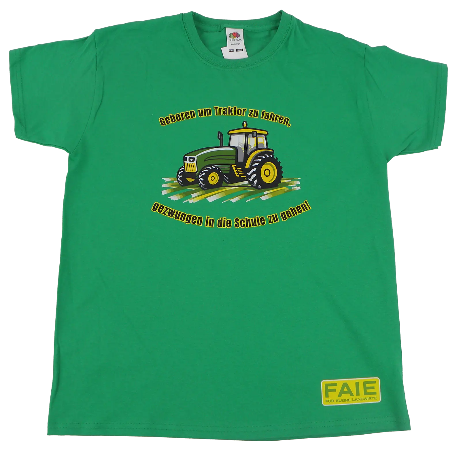 Kinder T-Shirt grün mit Traktor