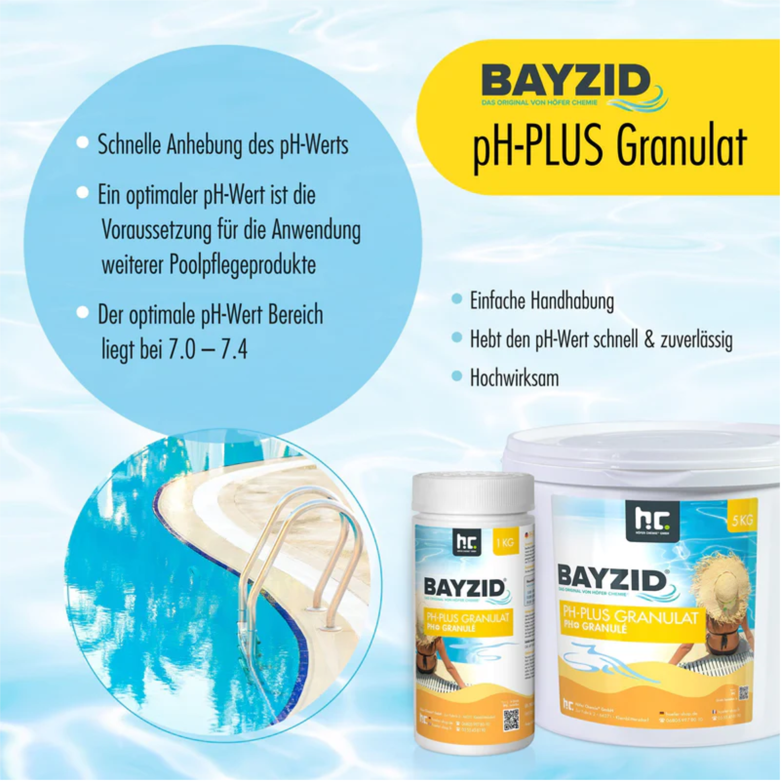 PH-Plus 1 kg Granulat für den Pool