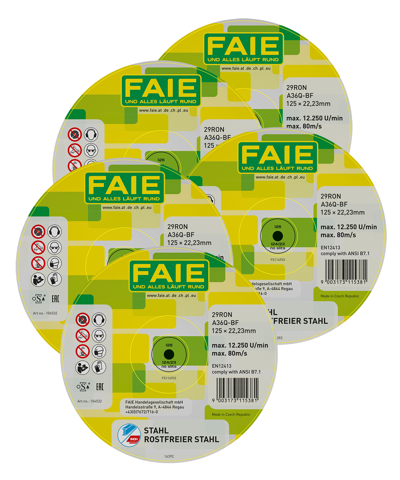 Schleifscheibe Messer, 5 Stück Sparset