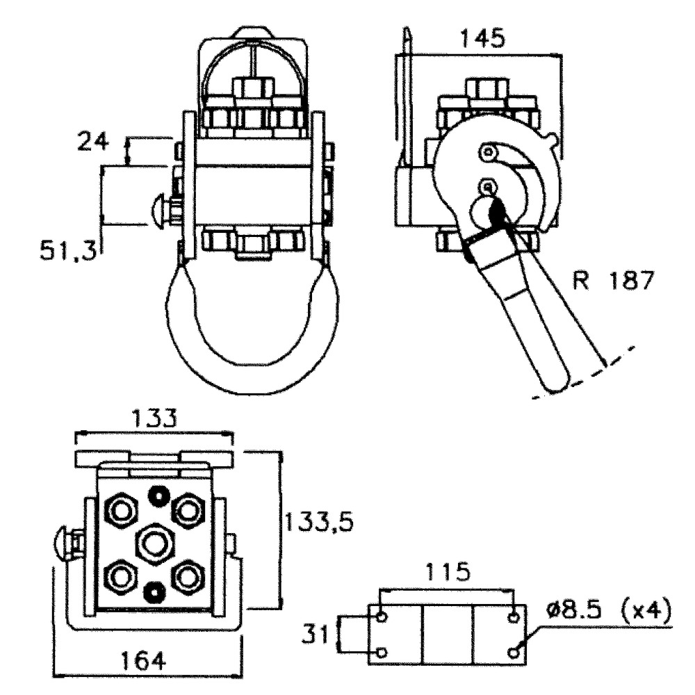 Multikuppler Faster 2P506-1M, Mobilteil