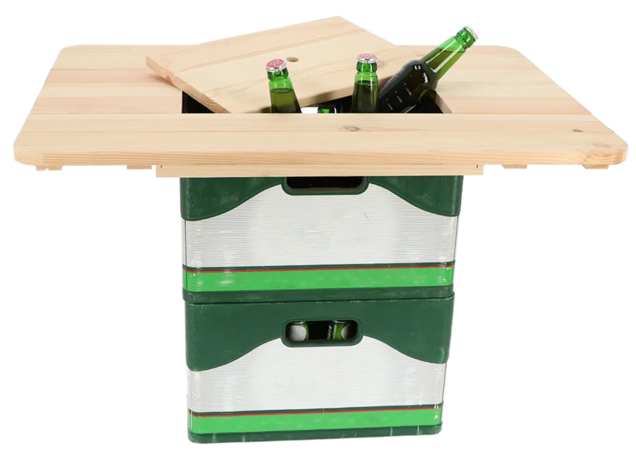 Bierkasten Holztisch mit Deckel