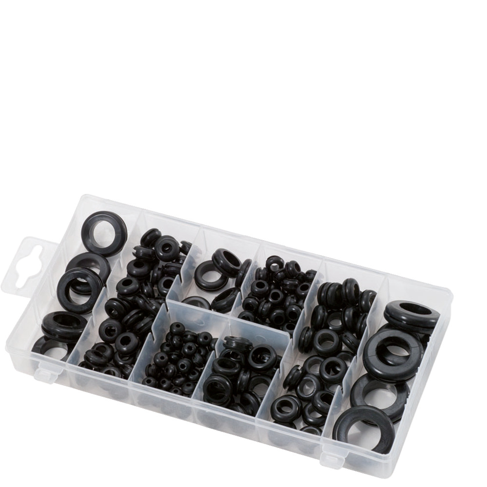 Gummi Durchgangstüllen- Sortiment, 110-tlg.