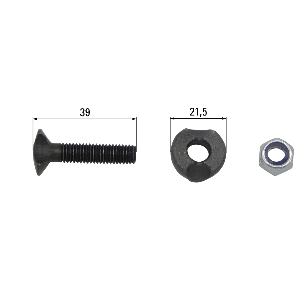 Steckschraubengarnitur M8x39 passend zu Kratzbodenkette 7x22, 8x24, 9,26x26, 10x26,5