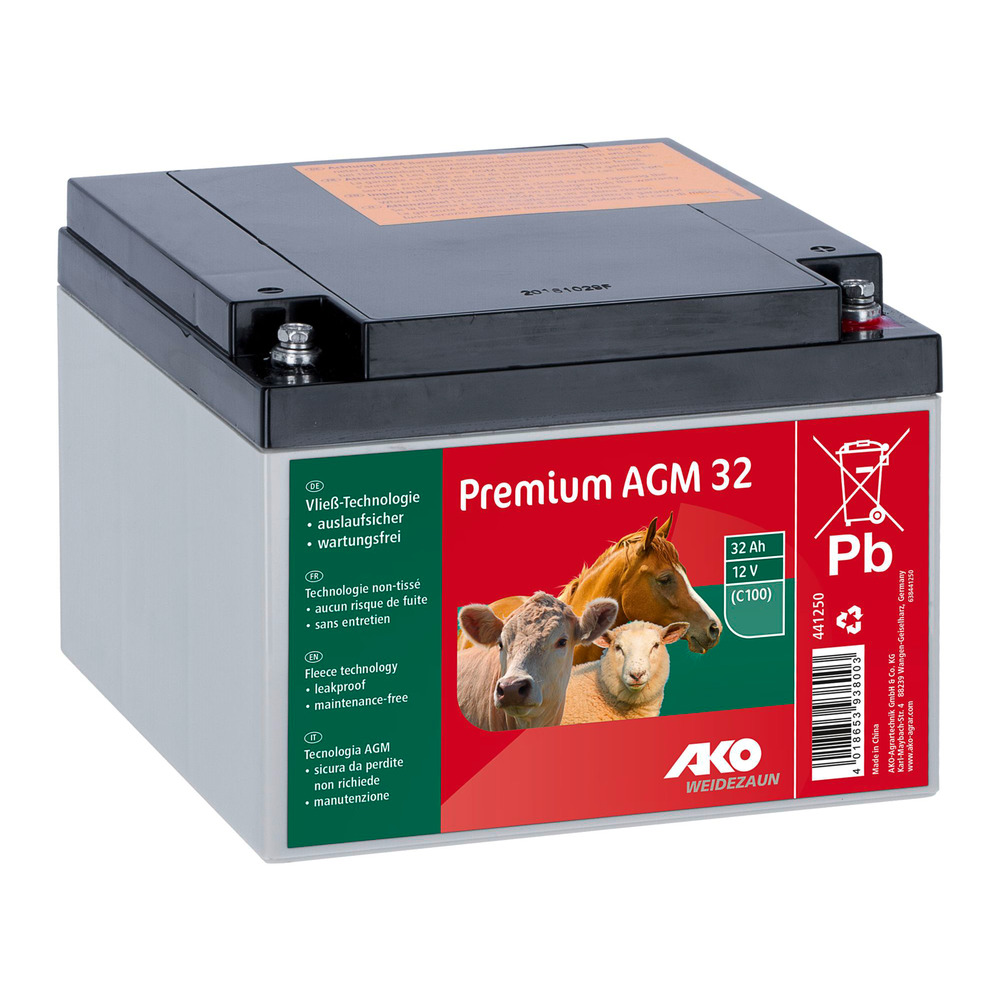 AGM-Vließ-Batterie 12 V, 32 Ah
