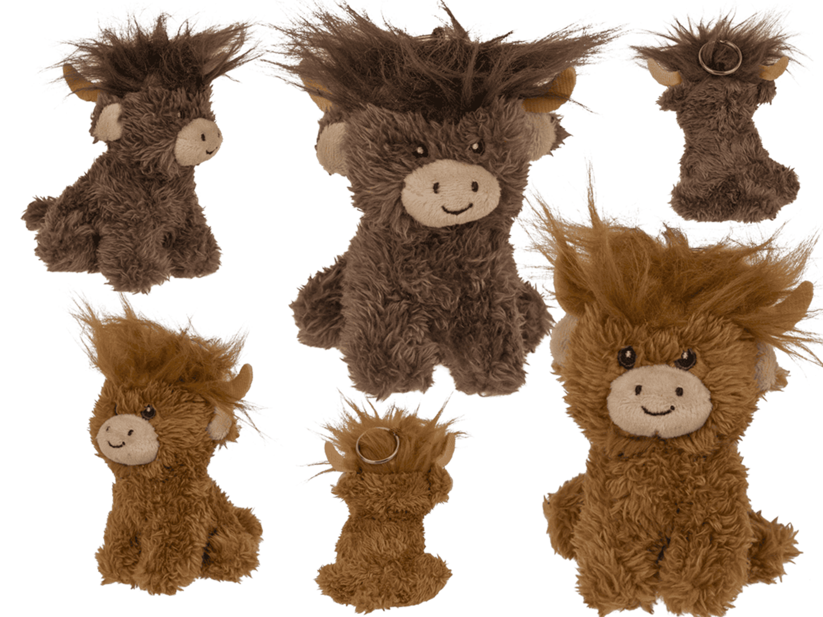 Highland Cow Plush Keychain