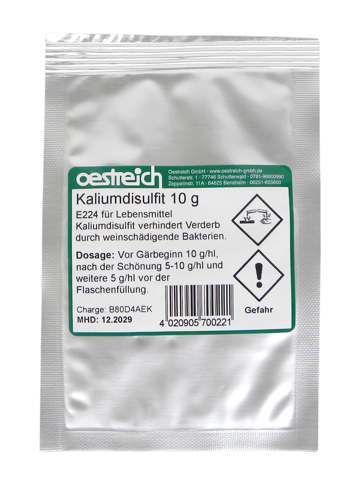 Potassium disulfite 10 g