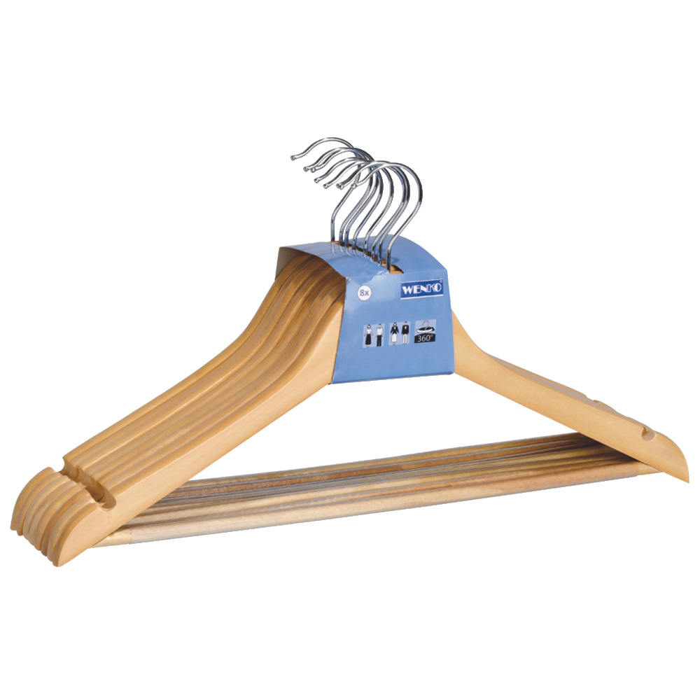 Kleiderbügel aus Holz 8er Pkg.