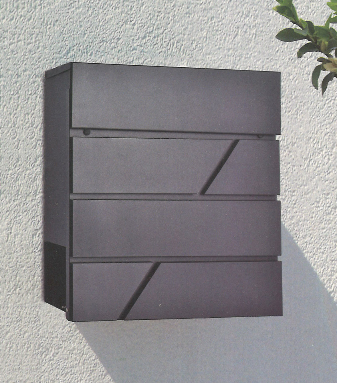 Briefkasten Stahl schwarz
