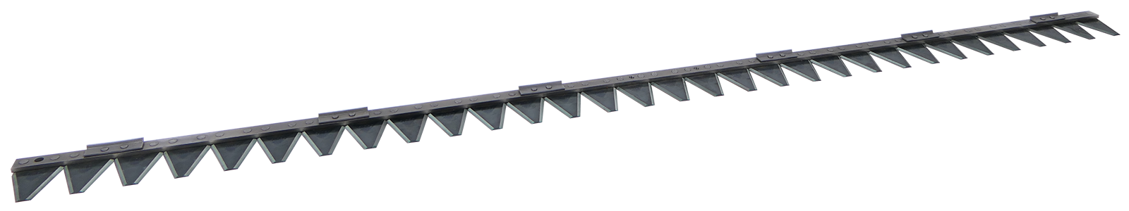 Mähmesser 155cm, 31 Klingen 59015, mit 6 Führungsleisten und glatter Aufnahme, 2 Gewindelöcher M8, passend zu Aebi, BCS, Reform