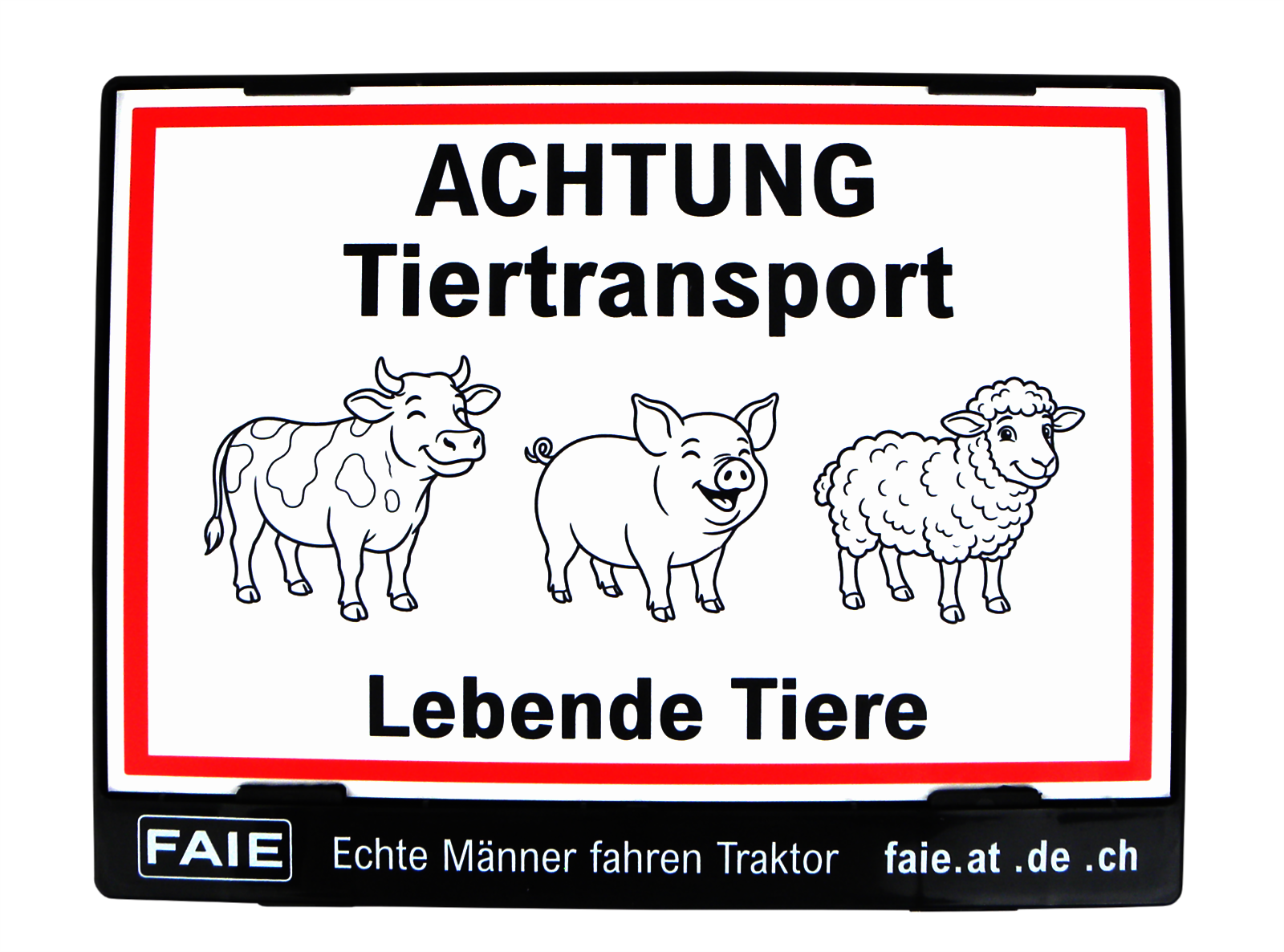 Schild Tiertransport
