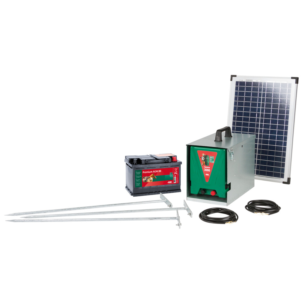 Weidezaungeräte-Solarset Savanne 3000