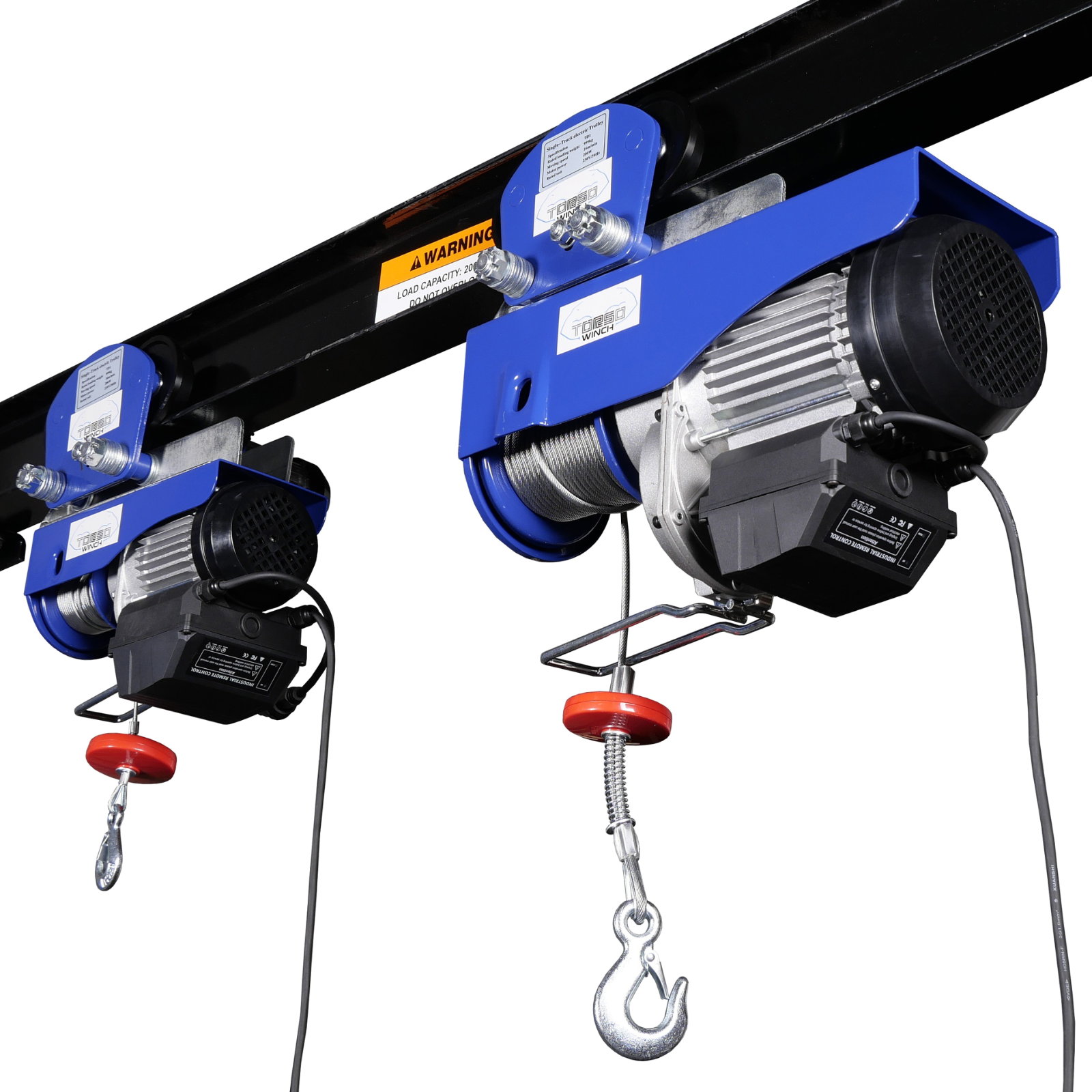 Elektro-Seilwinde 445/990 Kg mit Fahrwerk und Funk