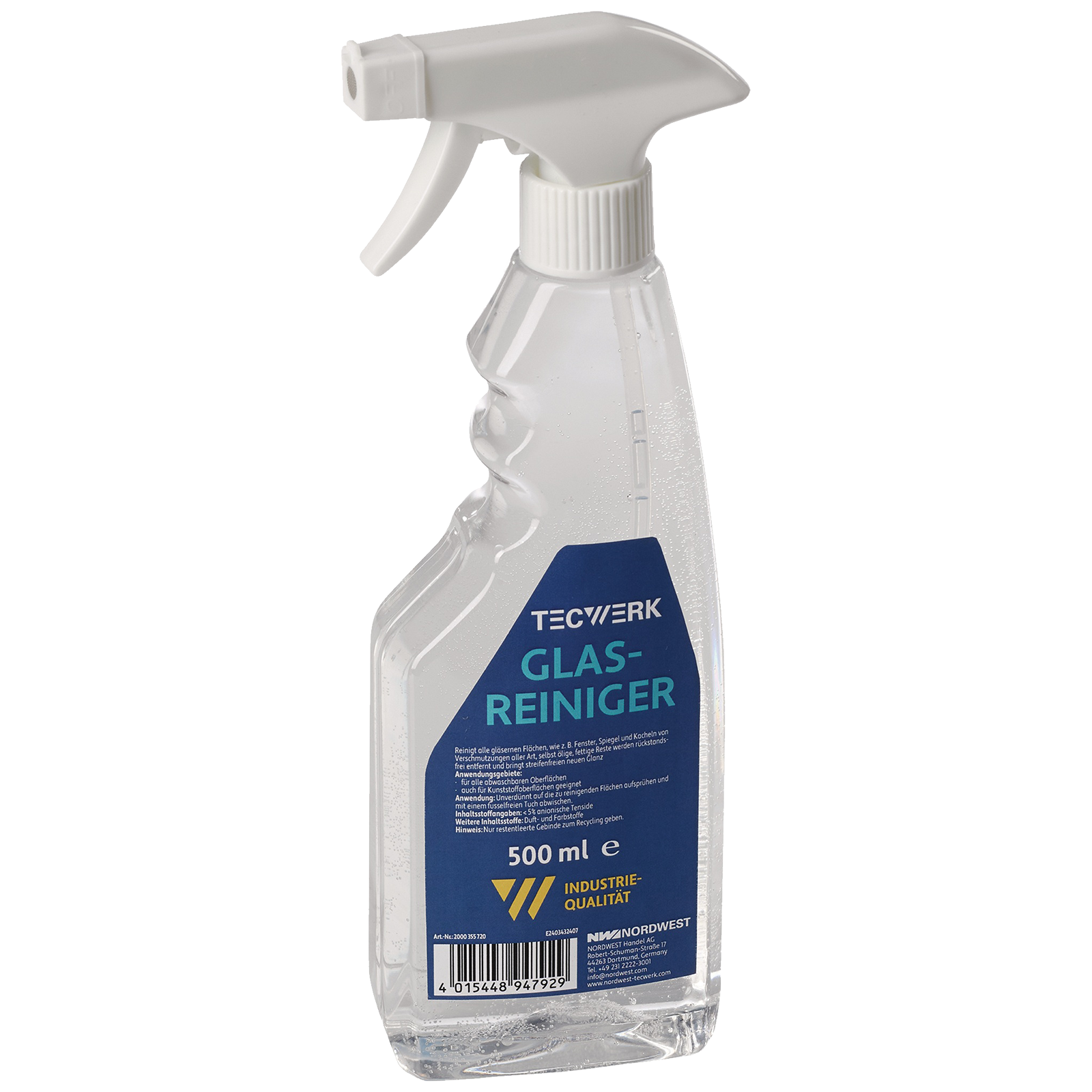 Glass cleaner 500ml spray bottle