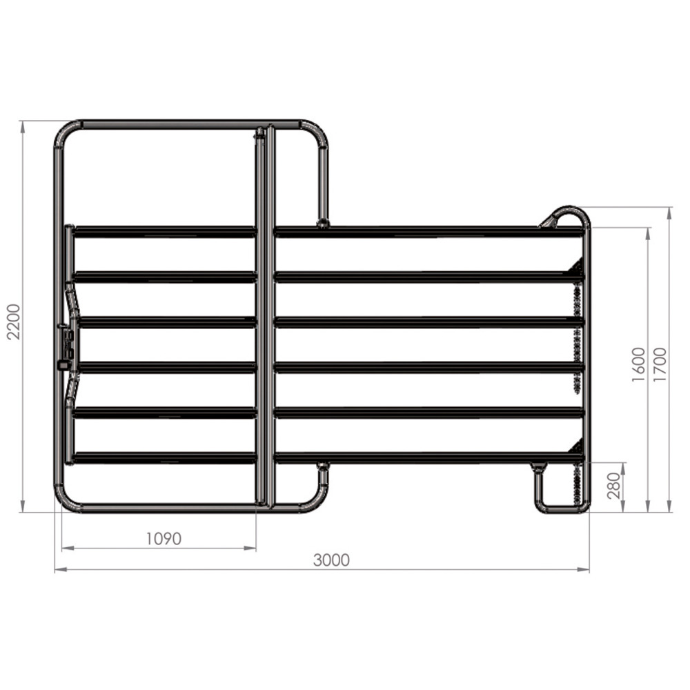 Weidepanel mit Tor