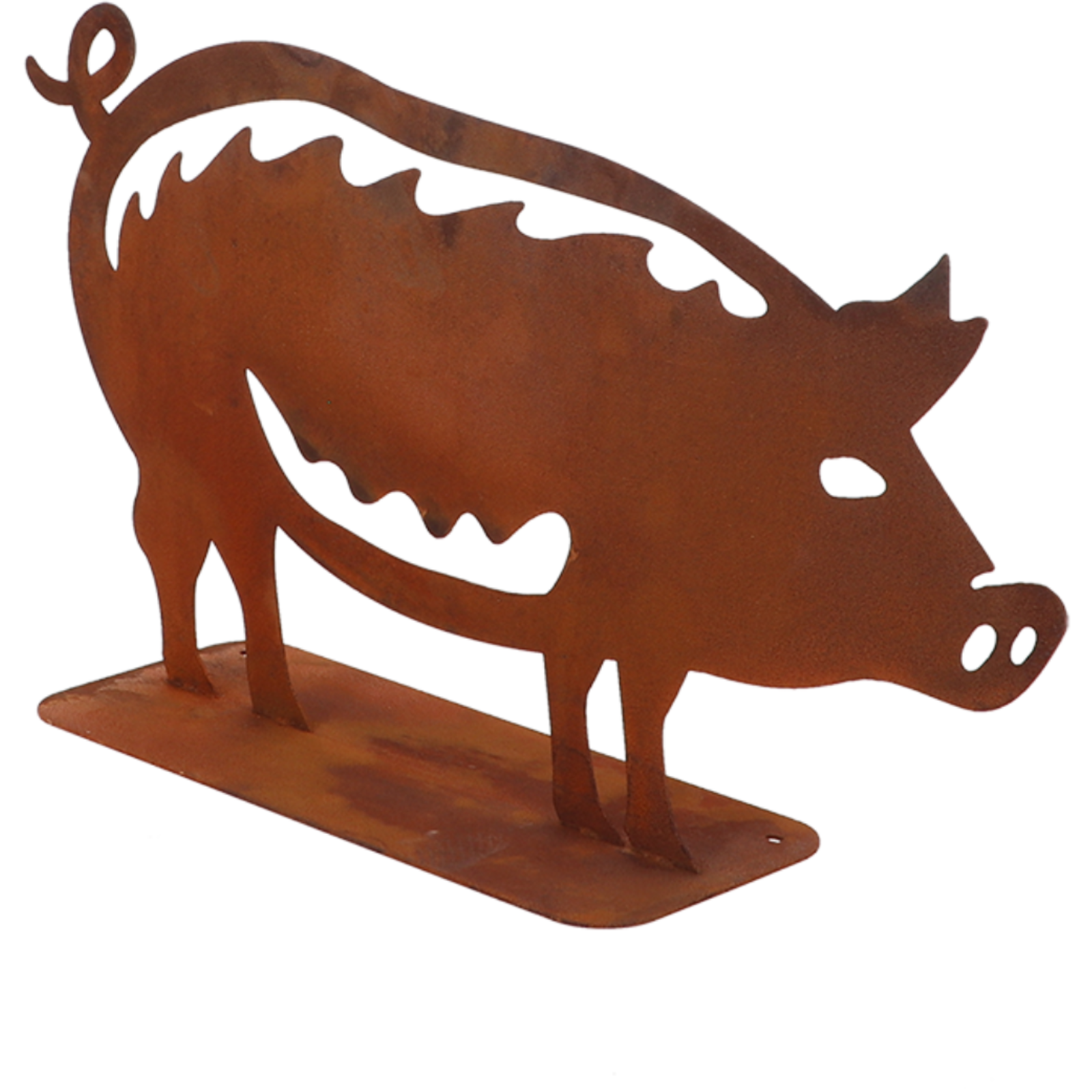 Dekofigur Schwein aus Rost
