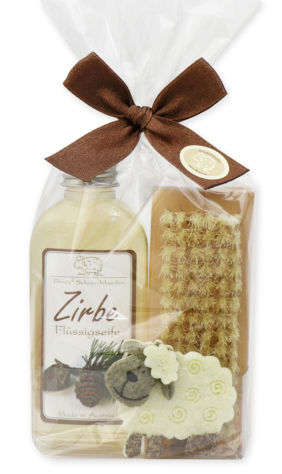 Florex Care Set Swiss Pine with Soap, Nail Brush & Sheep