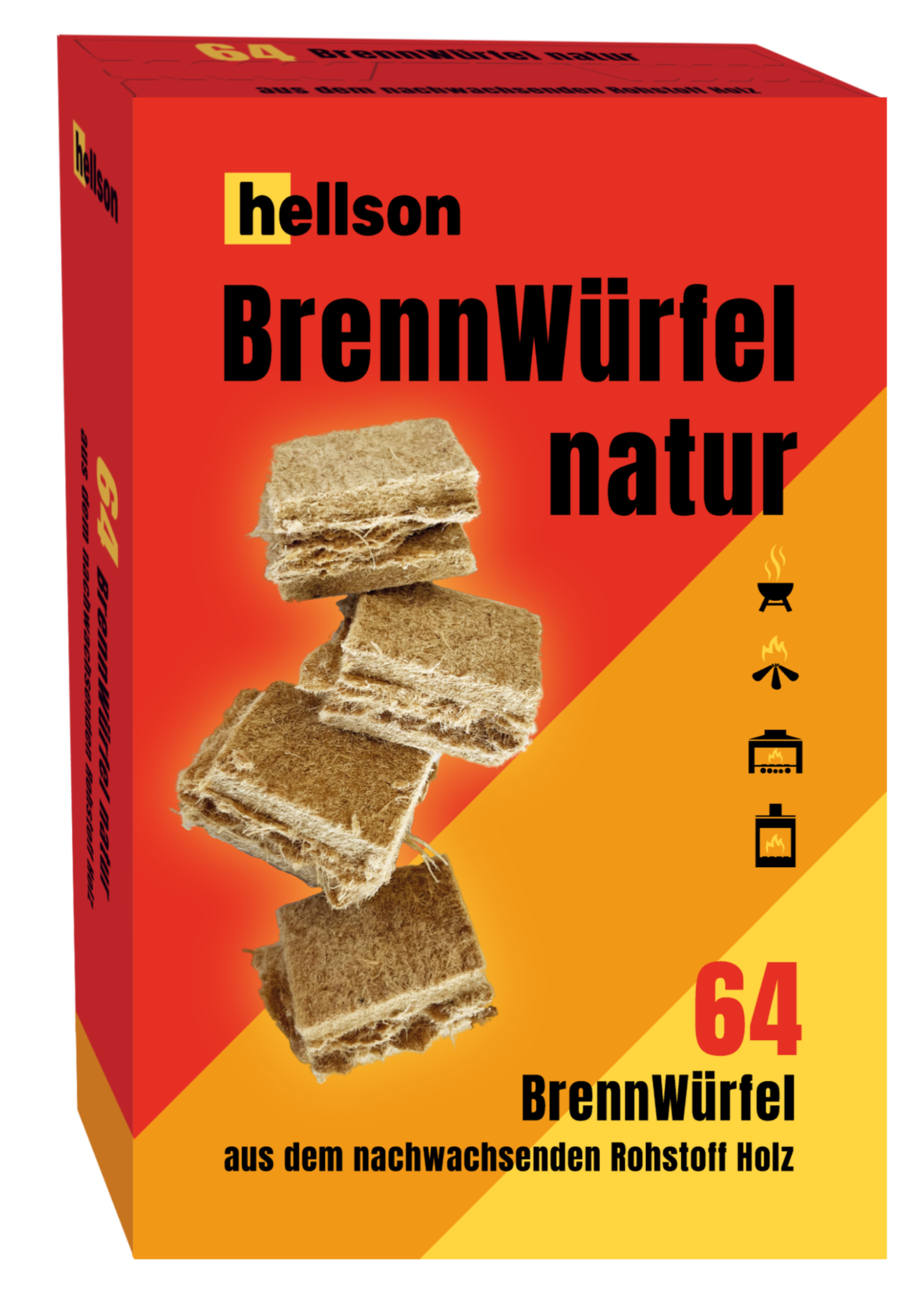 BrennWürfel natur 64 Stück