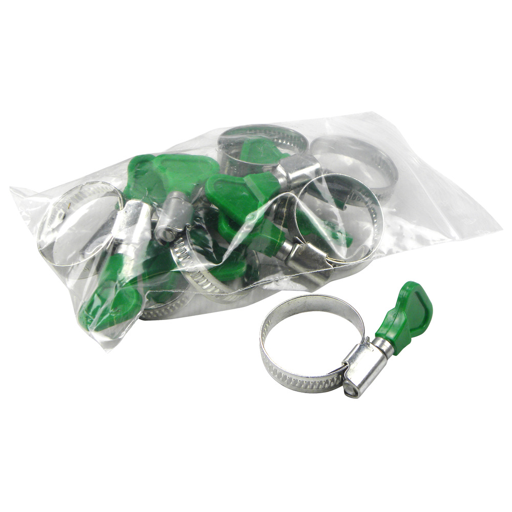 Schlauchklemme mit Flügelmutter 18-32 mm 10-er Set