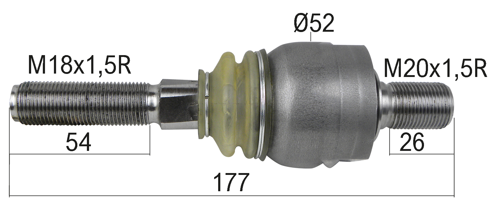 Axialgelenk M20x1,5R M18x1,5R