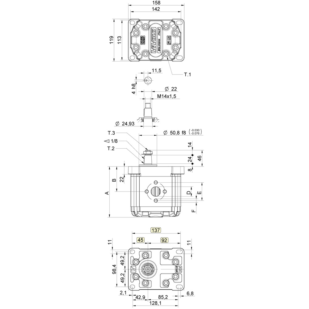 Hydraulikpumpe XV-3P BG3