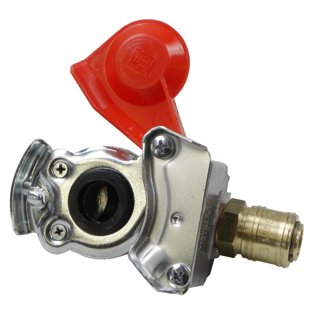 Kupplungskopf Rot mit Druckluftkupplung