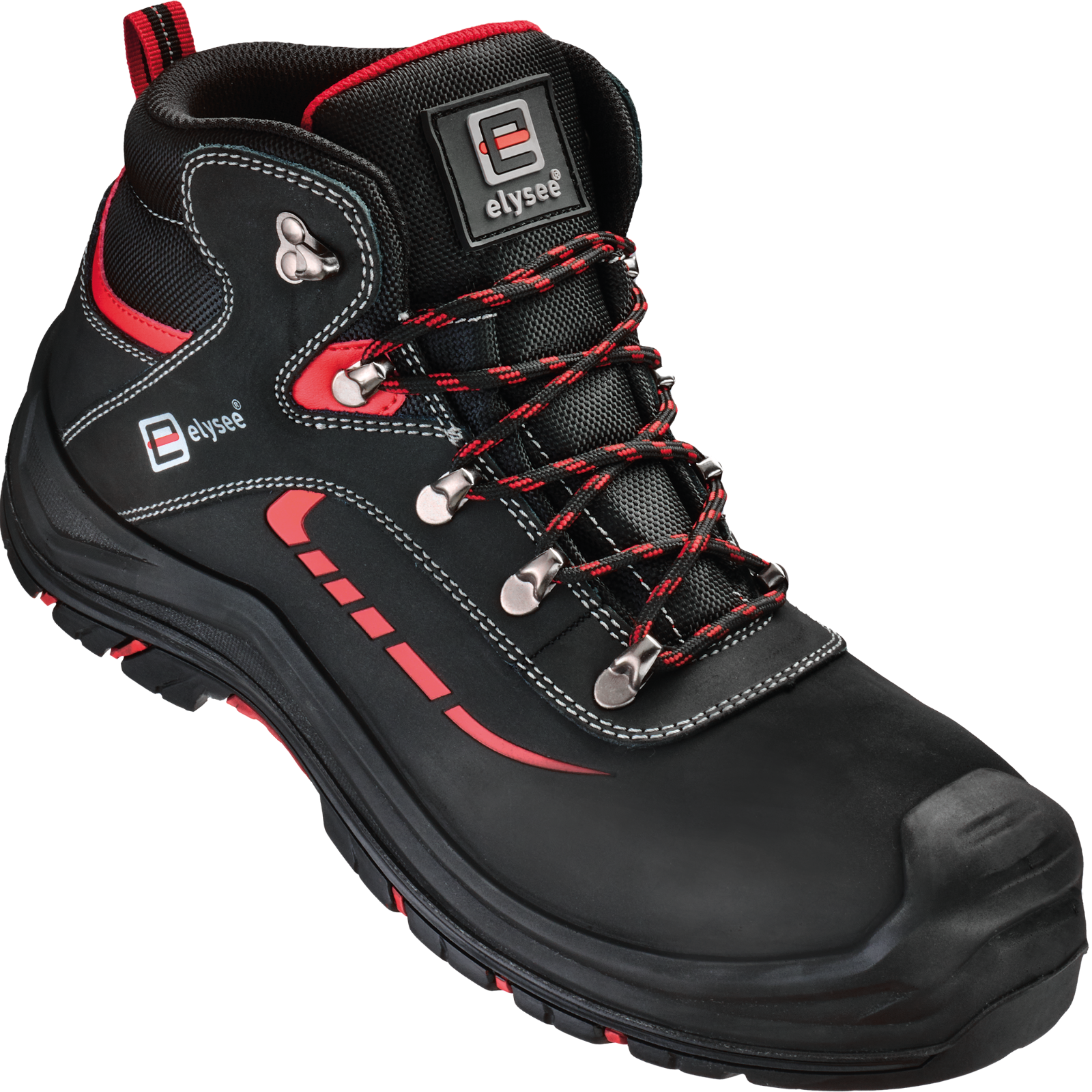 SI lace-up boot S3 Lipari black/red