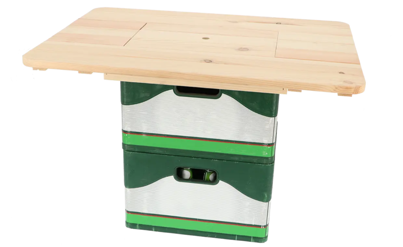 Bierkasten Holztisch mit Deckel