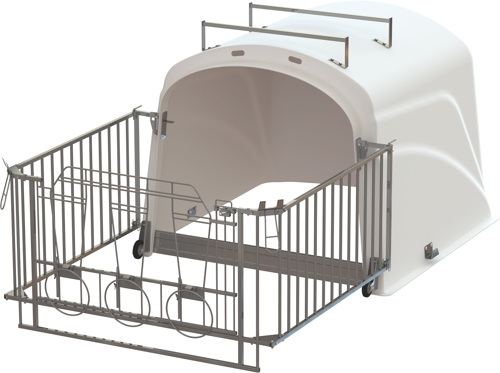 Kälberiglu CalfHouse Premium DUO, mit Zaun