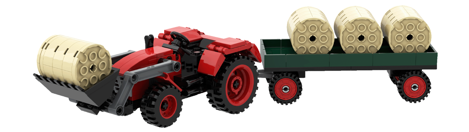 BRIXIES Plus Traktor + Anhänger