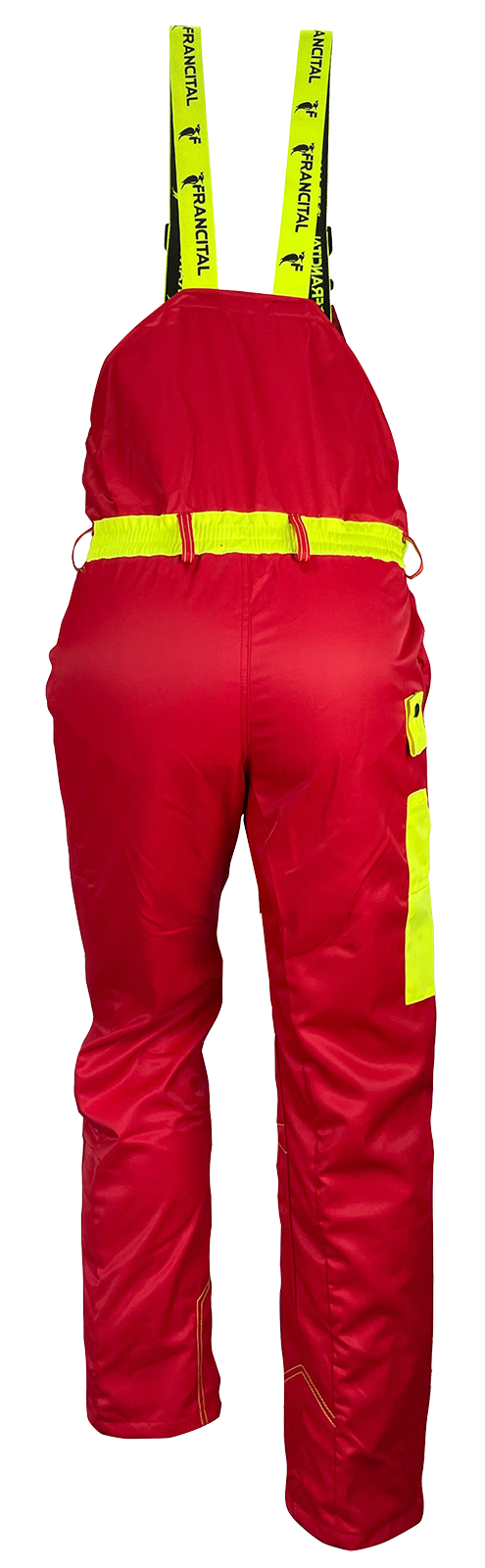 Schnittschutzhose SILBER rot Latzhose