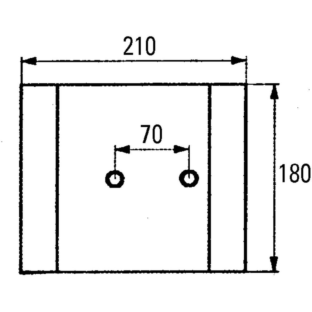 Gleitplatte P58.011.01, Stärke 12 mm