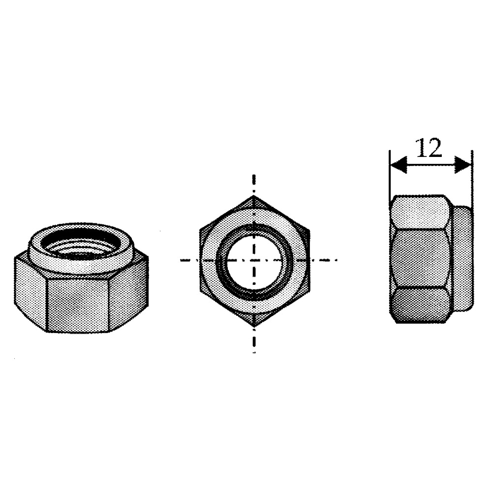 Mutter selbstsichernd M12x1,25