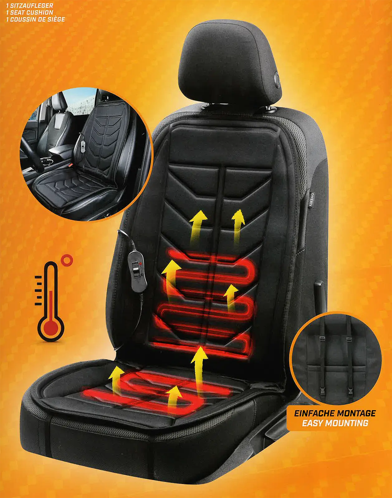 Fahrzeugsitzkissen heizbar