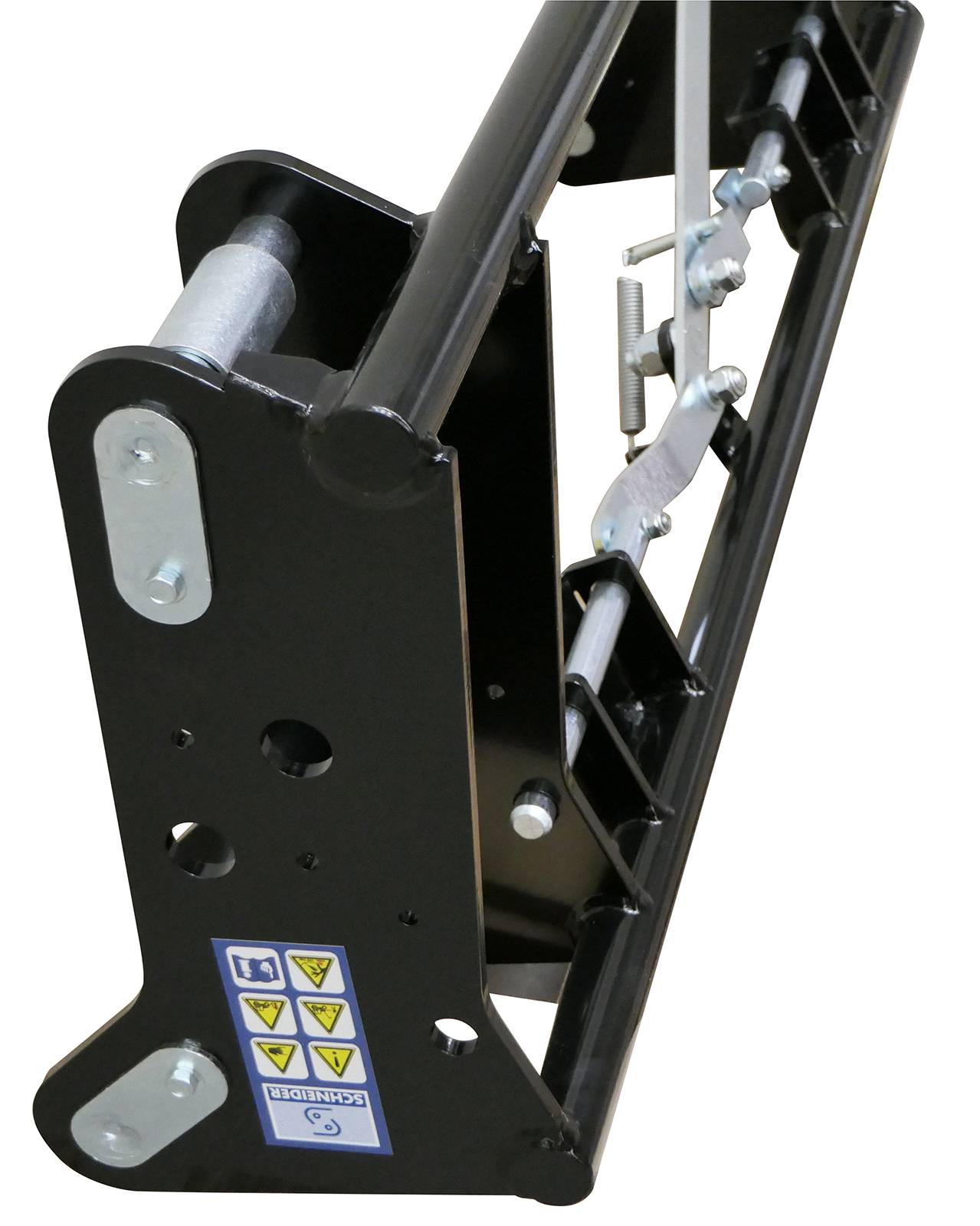 Schnellwechselrahmen für Frontlader Kat.2(85 cm) und Kat.3(102 cm) mit zentraler Verriegelung