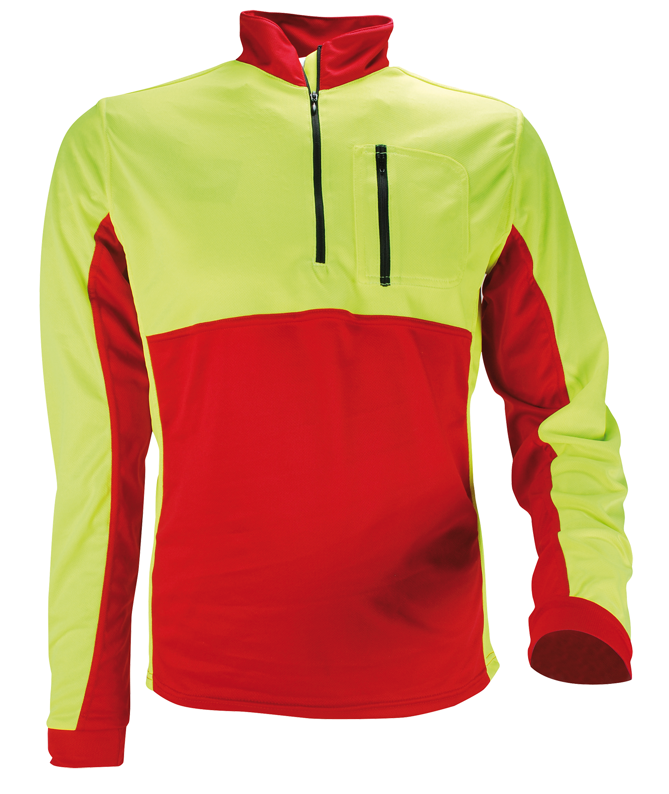 Funktions T-Shirt mit Zipp Langarm