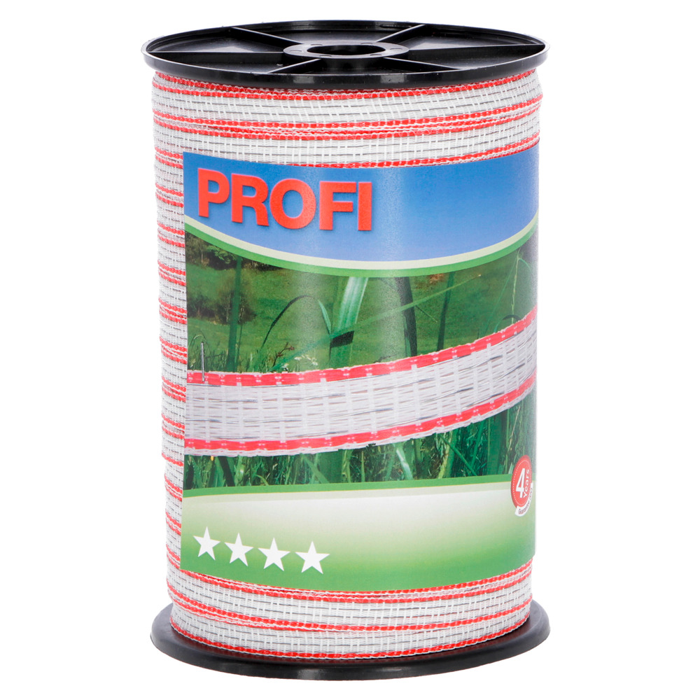 Weidezaunband Profi weiß/rot, 12 mm / 200 m