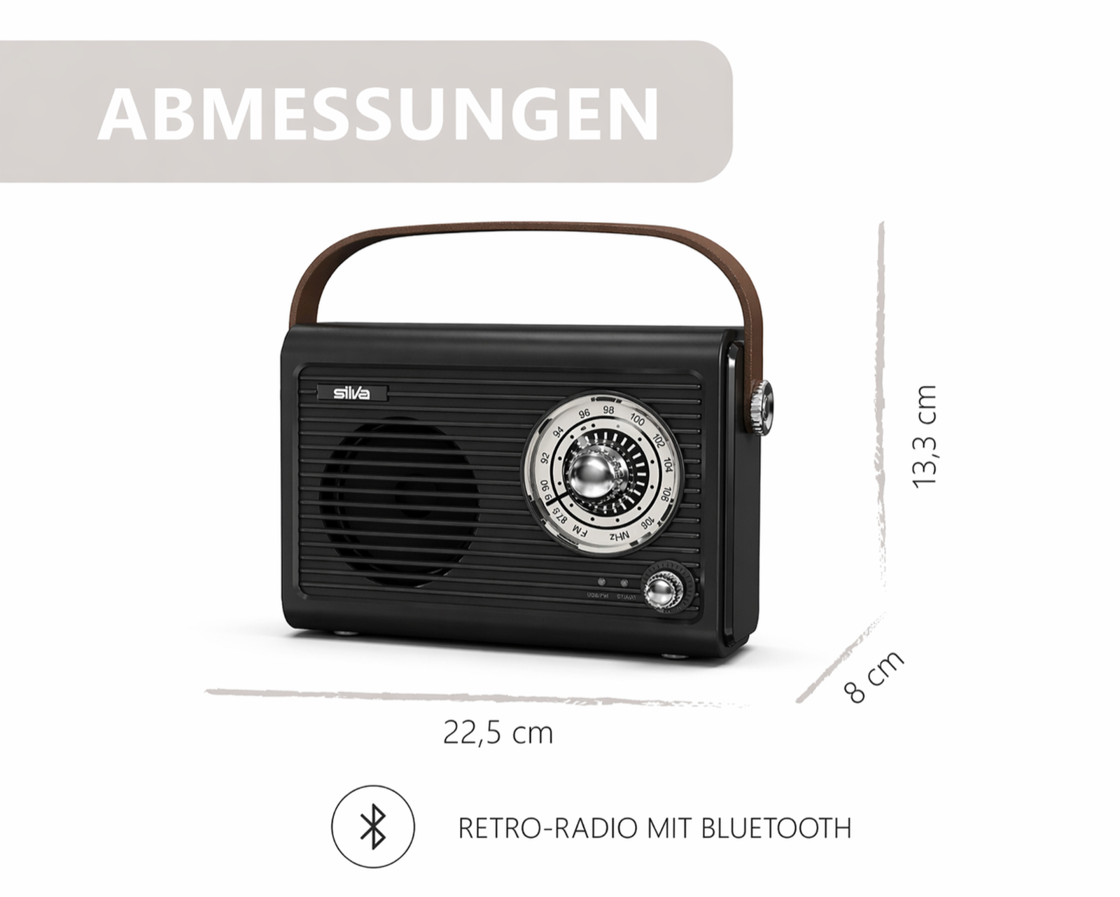 Radio Retro Mono 1966 BT schwarz