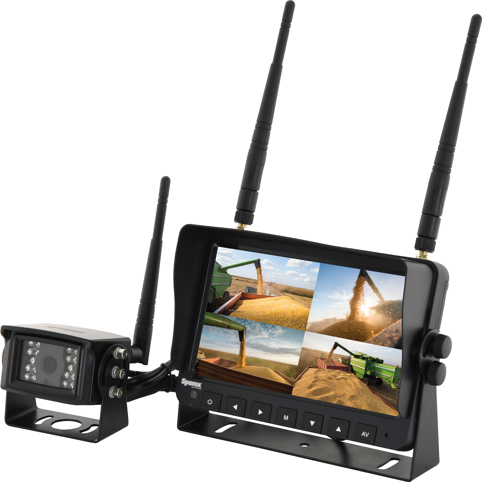  Kamerasystem Funk 4QUAD split  7" Monitor HD