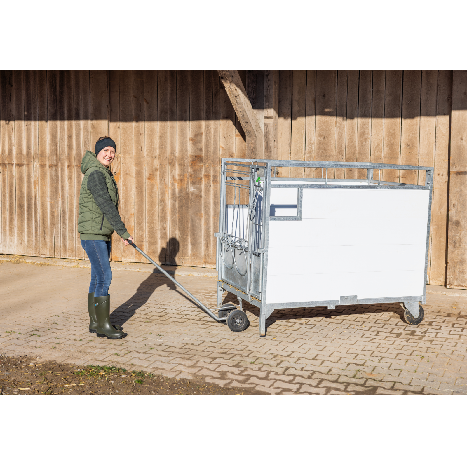 Fahrvorrichtung für Kälberbox
