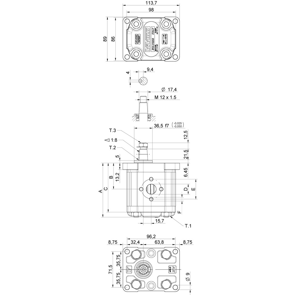 Hydraulikpumpe XV-2P BG2
