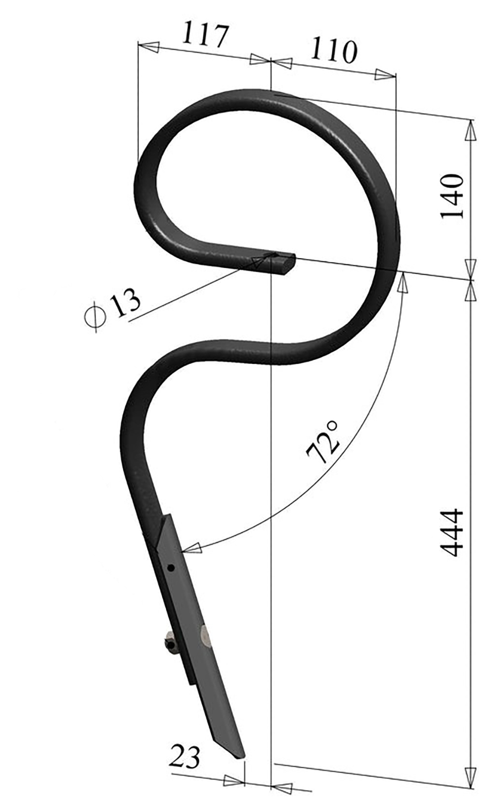 Kultureggenzinke gerade mit Schar
