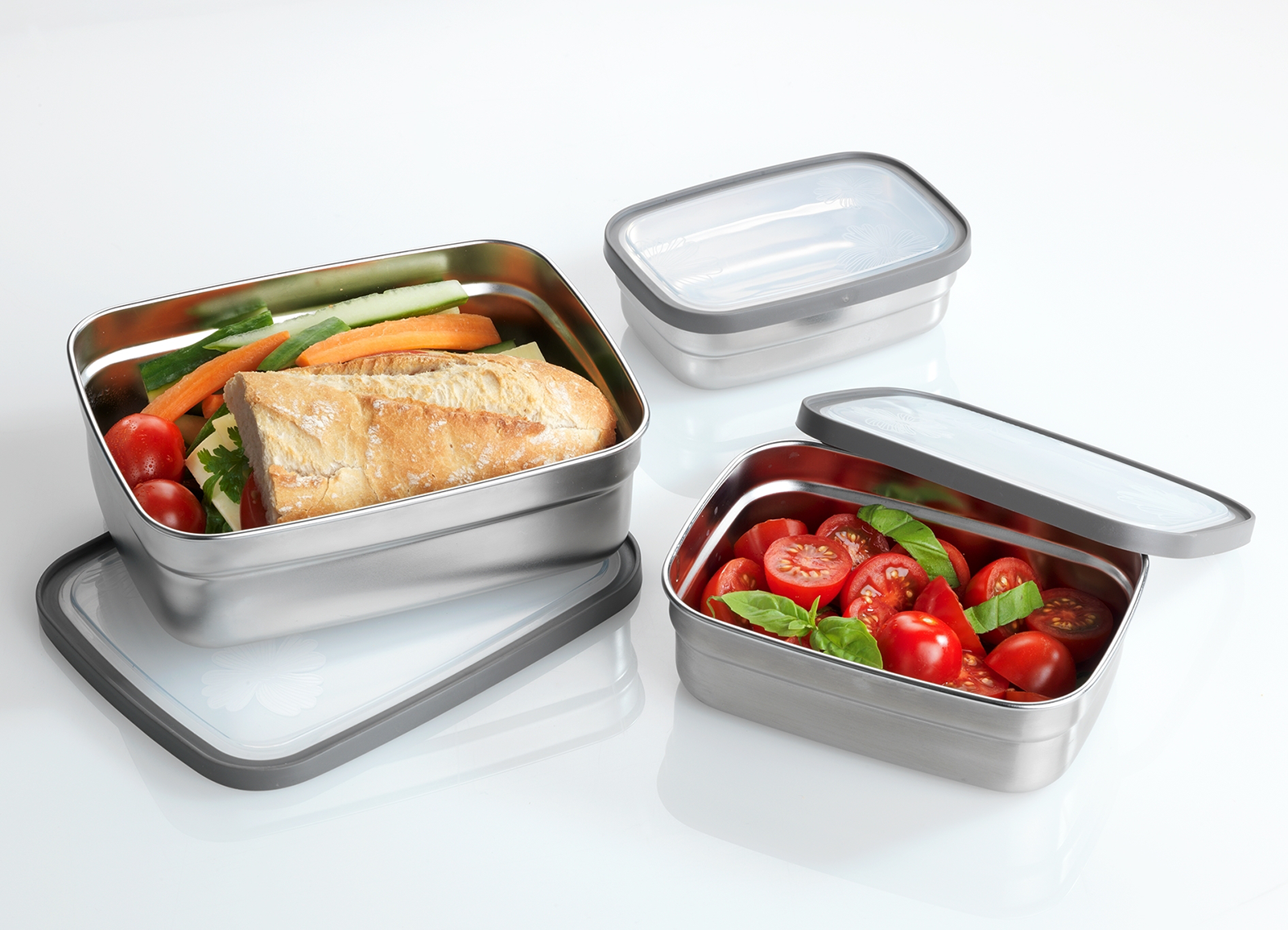 Lunchboxen 6tlg. aus Edelstahl