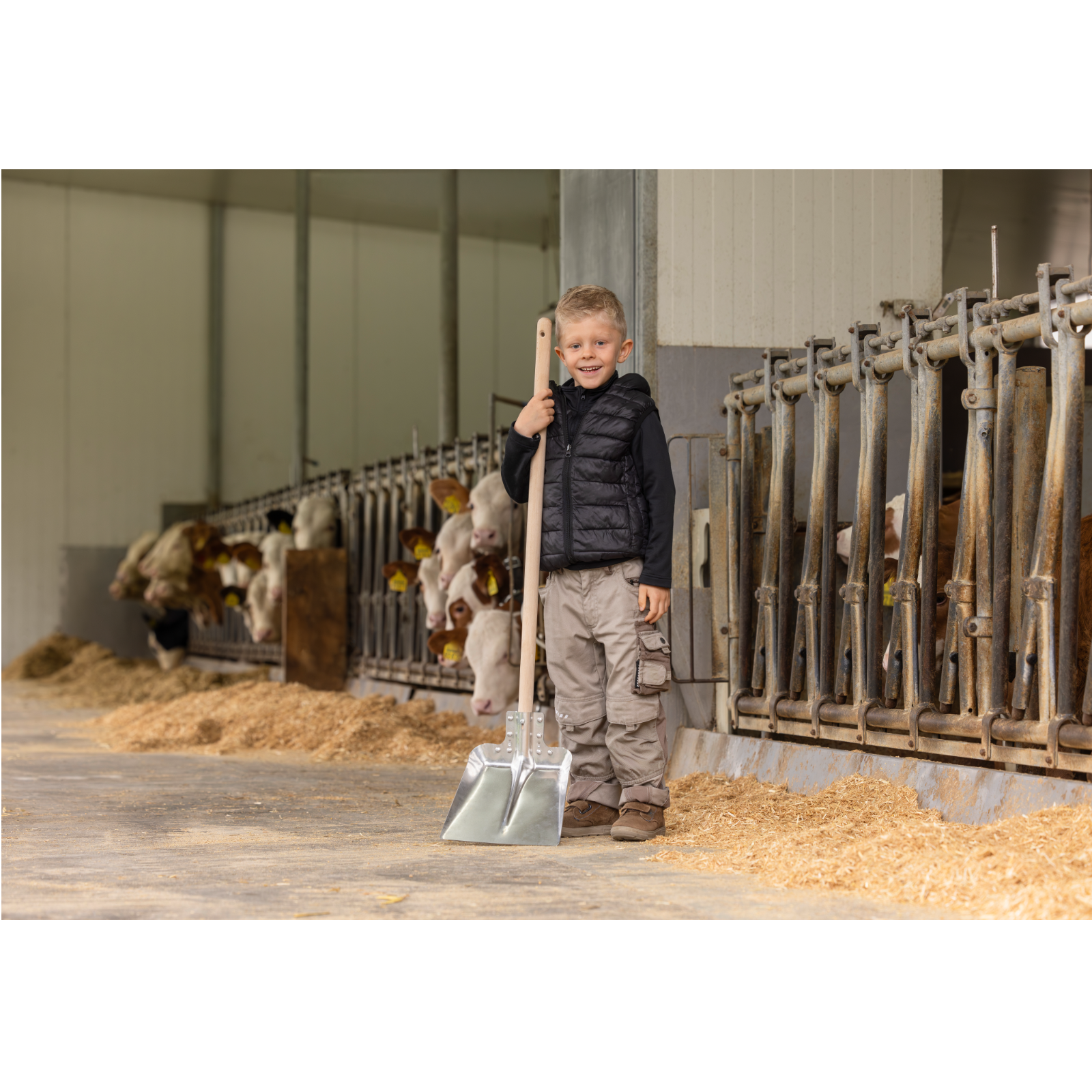 Alu-Schaufel mit Stiel für Kinder