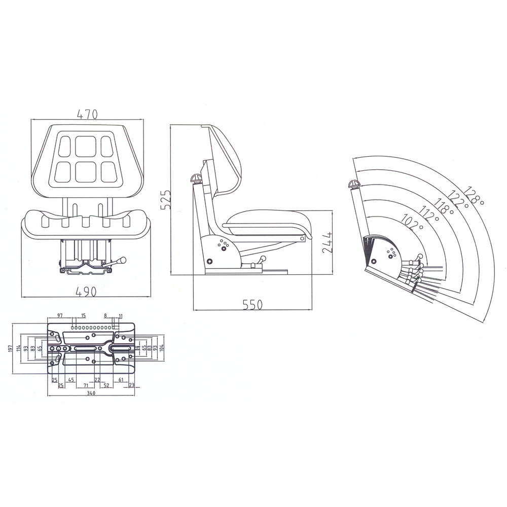 Traktorsitz / Schleppersitz ECO