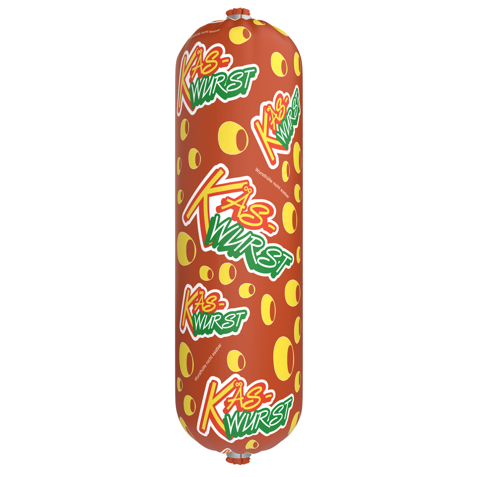 Artificial casing cheese sausage