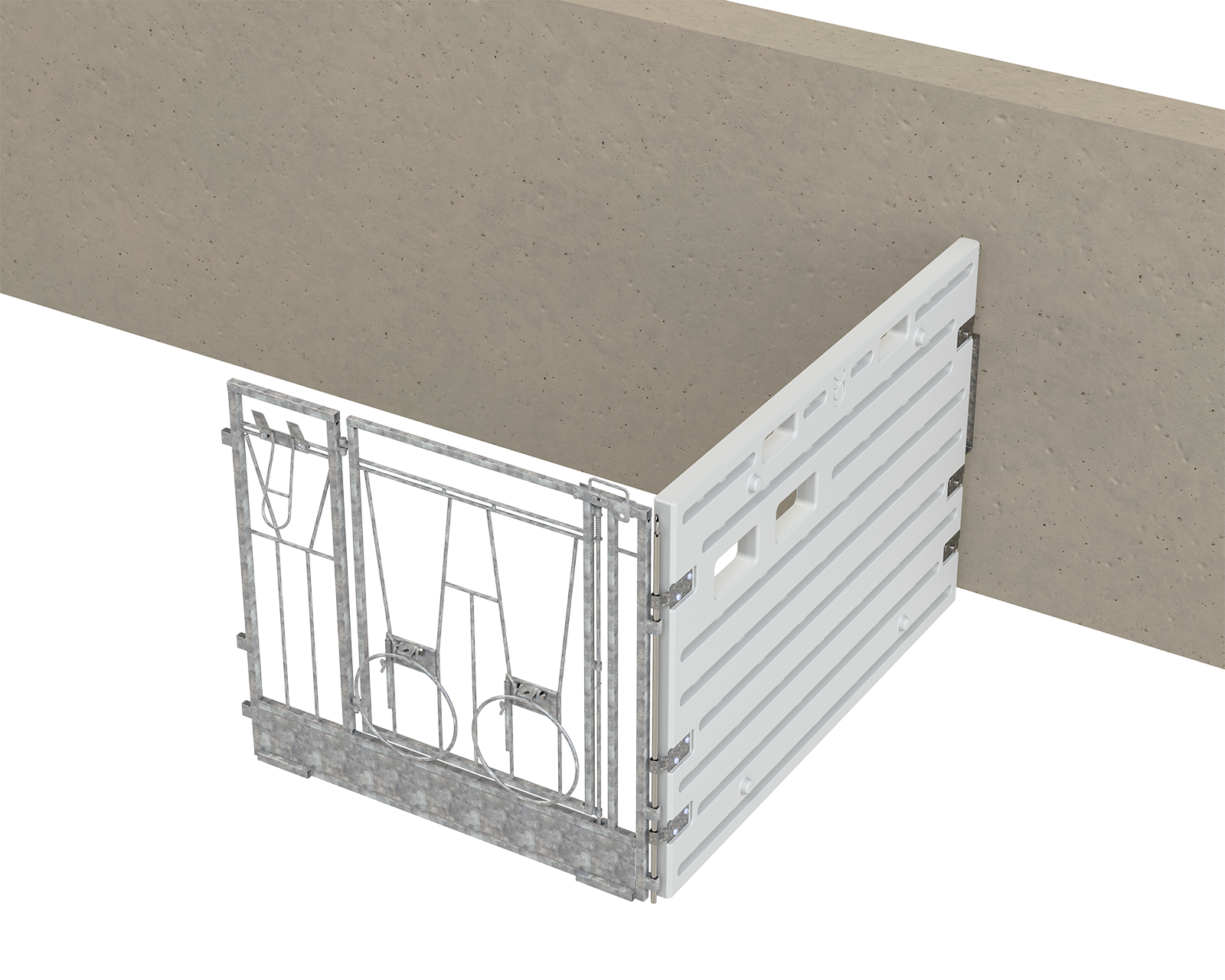 Modulare Kälberbox - Erweiterungsbucht wandständig