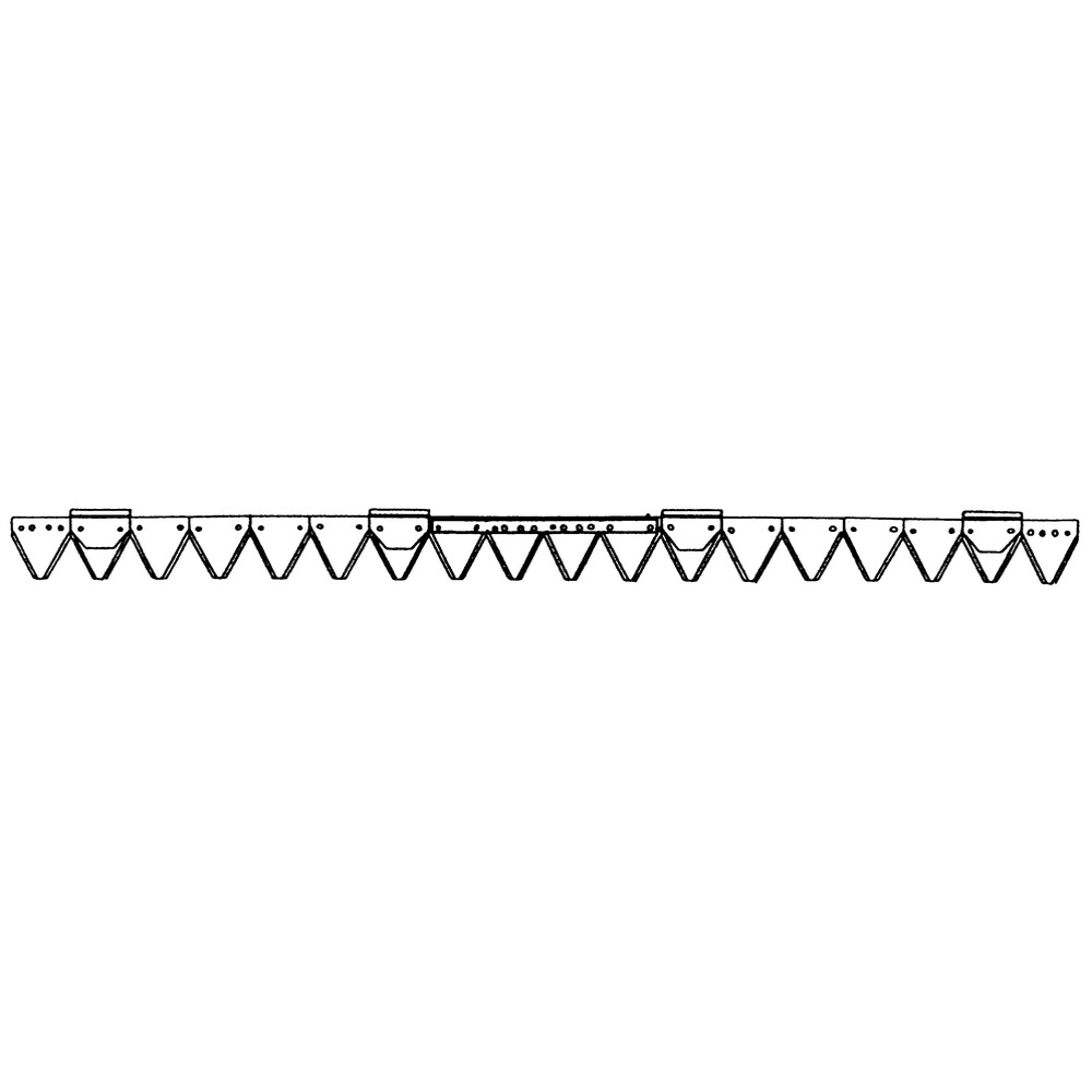 Mähmesser 137 cm, 18 Klingen DIN 80, 4 Stk. Reinigungsplatten, anstelle von Agria 631375