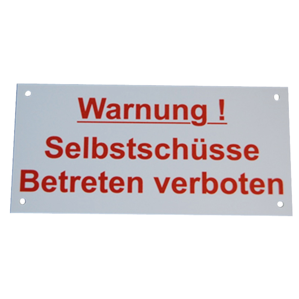 Verbotsschild Selbstschussgerät