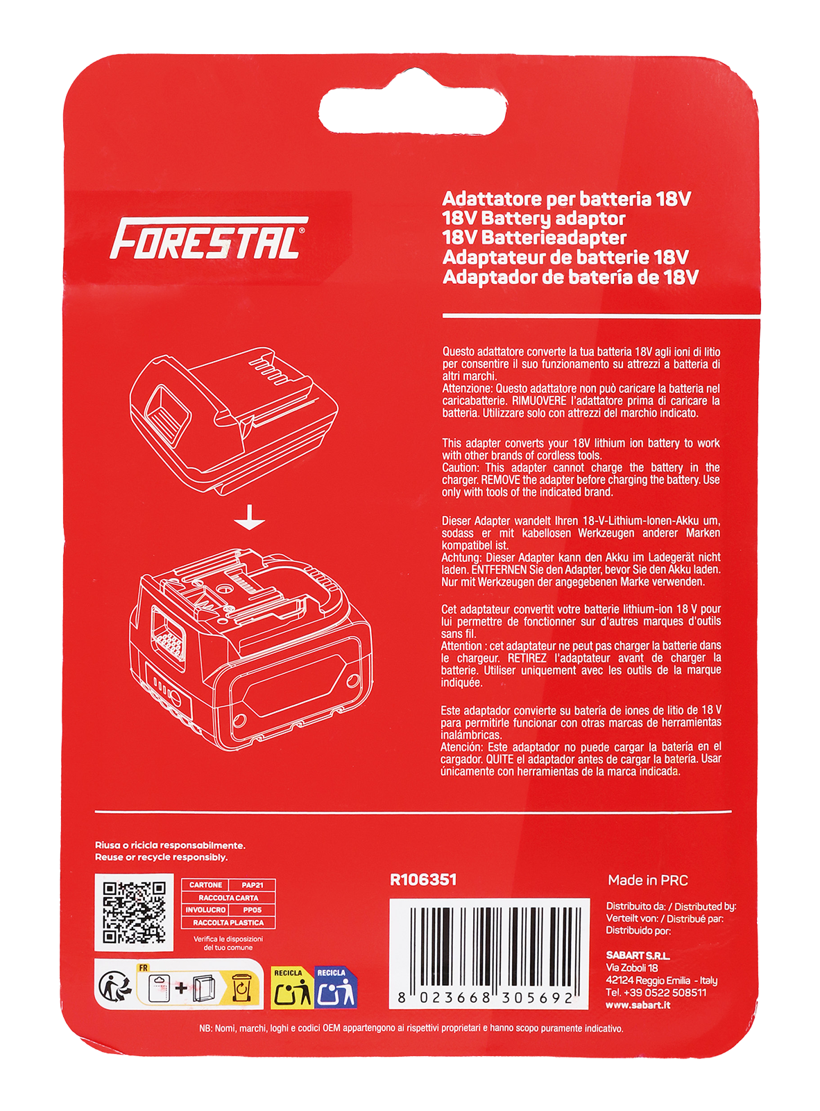 Akku - Adapter Makita zu Milwaukee