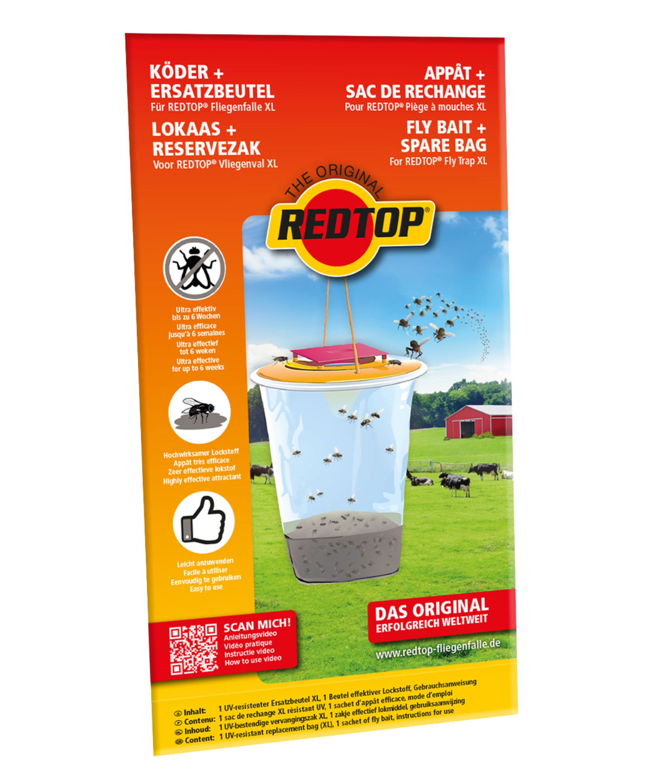 Nachfüllpackung Redtop® Fliegenfalle XL*